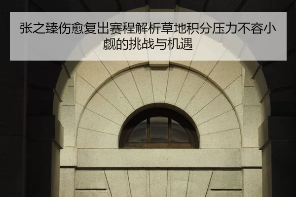 张之臻伤愈复出赛程解析草地积分压力不容小觑的挑战与机遇